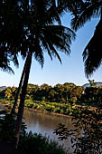 Luang Prabang, Laos - Walking along the riverfront of the Nam Khan